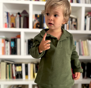 Sudadera top verde niño