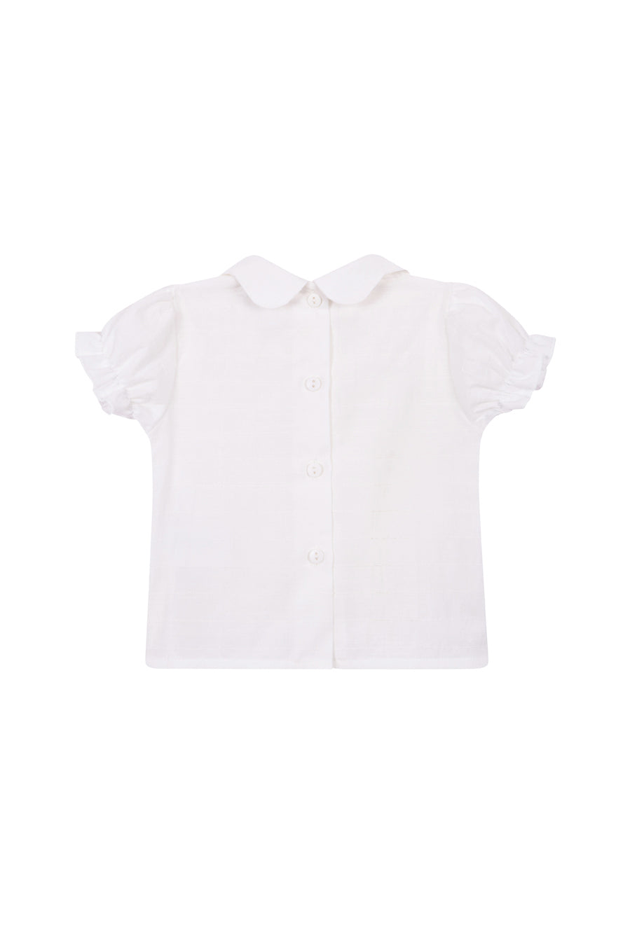 BLUSA BEBÉ BLANCA COSTURAS
