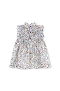 BLUSA SMOCK FLORES PETROLEO