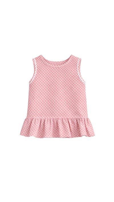 BLUSA MANGA CORTA VICHY MANTELINI