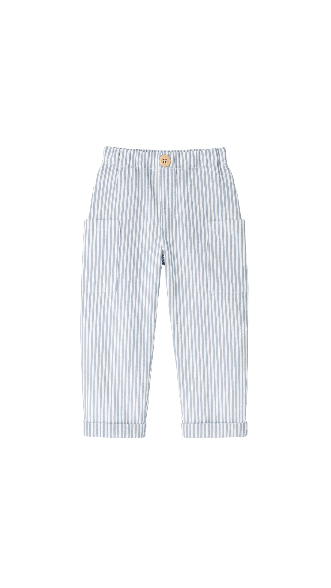 PANTALÓN CARGO RAYAS AZULES Y BLANCAS