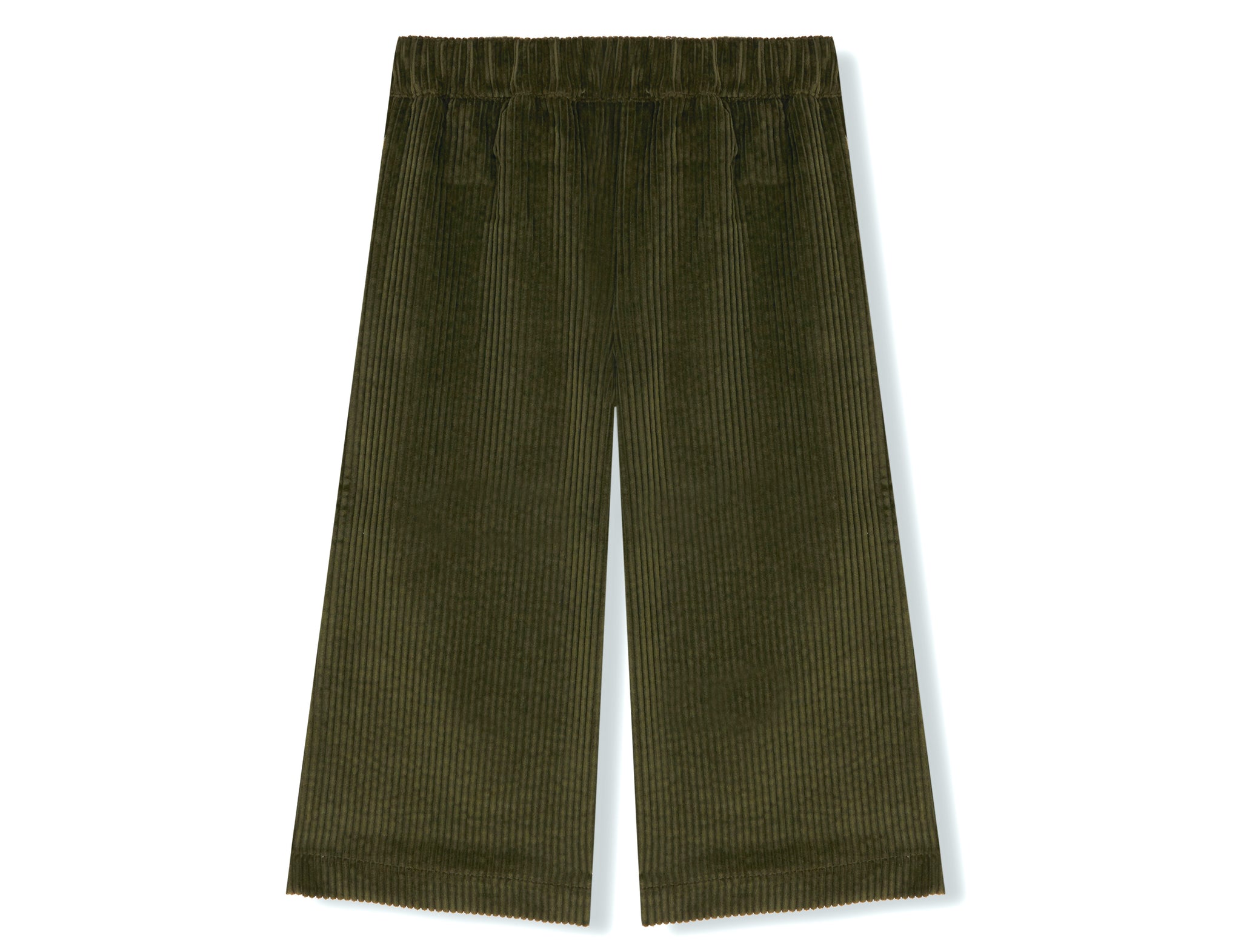 pantalón ancho pana gruesa verde