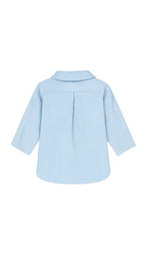 CAMISA RAYAS AZULES Y BLANCAS CUELLO PALA