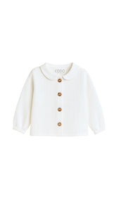 CAMISA CUELLO BEBÉ BAMBULA BLANCA