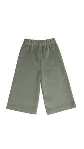 PANTALON ANCHO PANA GRUESA VERDE ZIG ZAG VERDE OSCURO