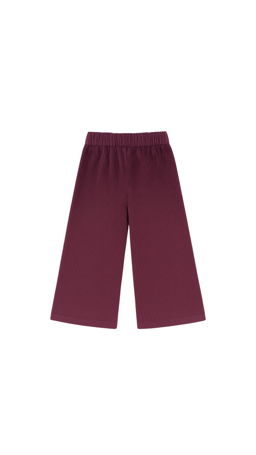 PANTALON ANCHO PANA GRUESA BURDEOS VIVO ROSA