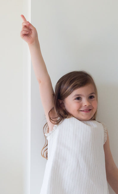 VESTIDO BLANCO RAYAS BEIGE