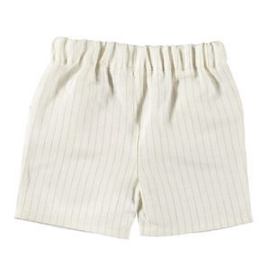 PANTALÓN CORTO RAYAS BEIGE